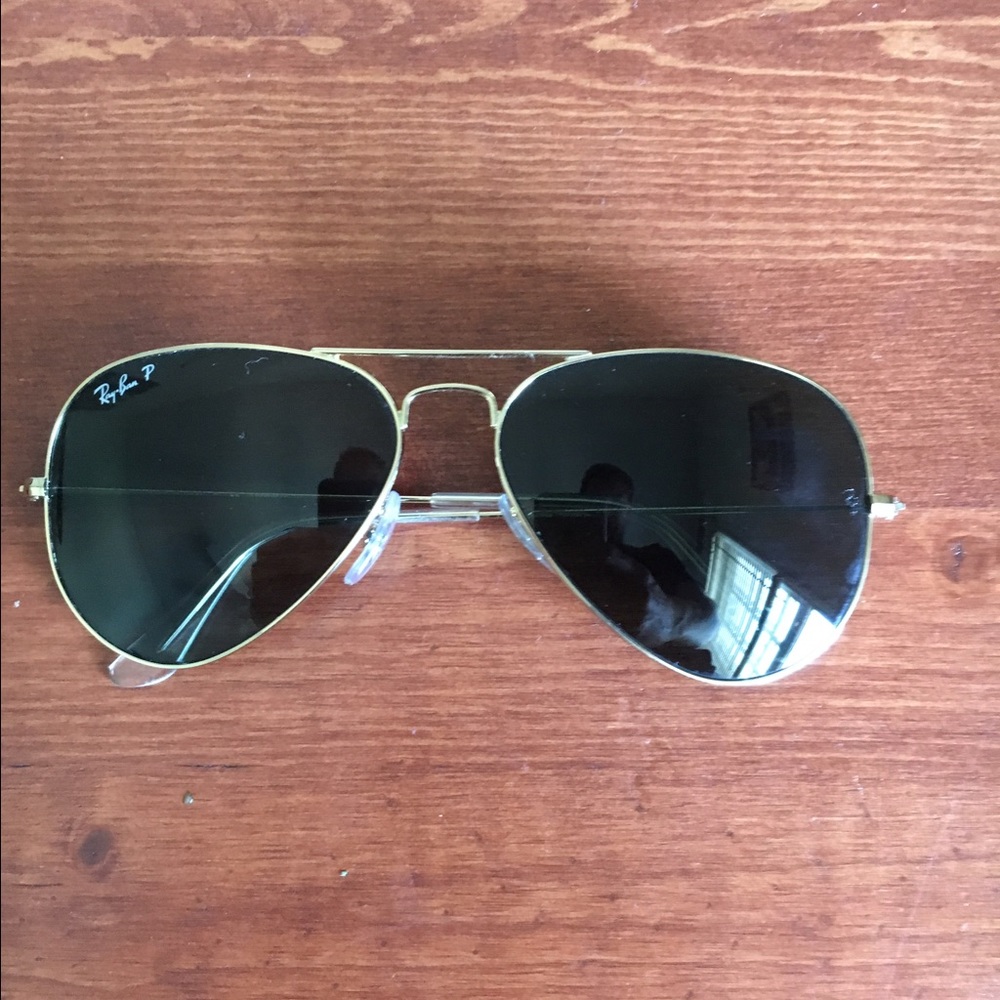 Ray-Ban Gold Unisex Aviator sunglasses