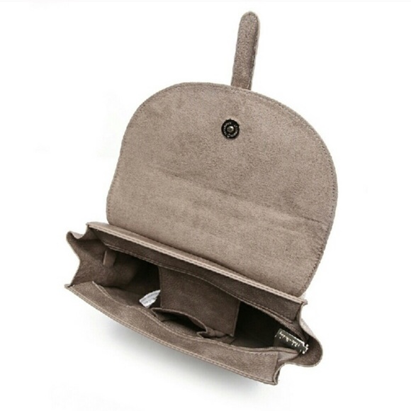 LAST ONE Amina Top Handle Brown Cross Body Bag - Picture 2 of 3