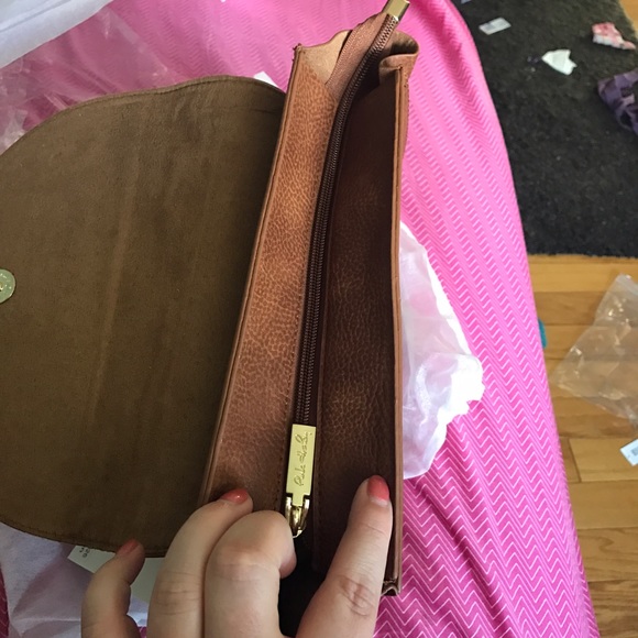 LAST ONE Amina Top Handle Brown Cross Body Bag - Picture 3 of 3