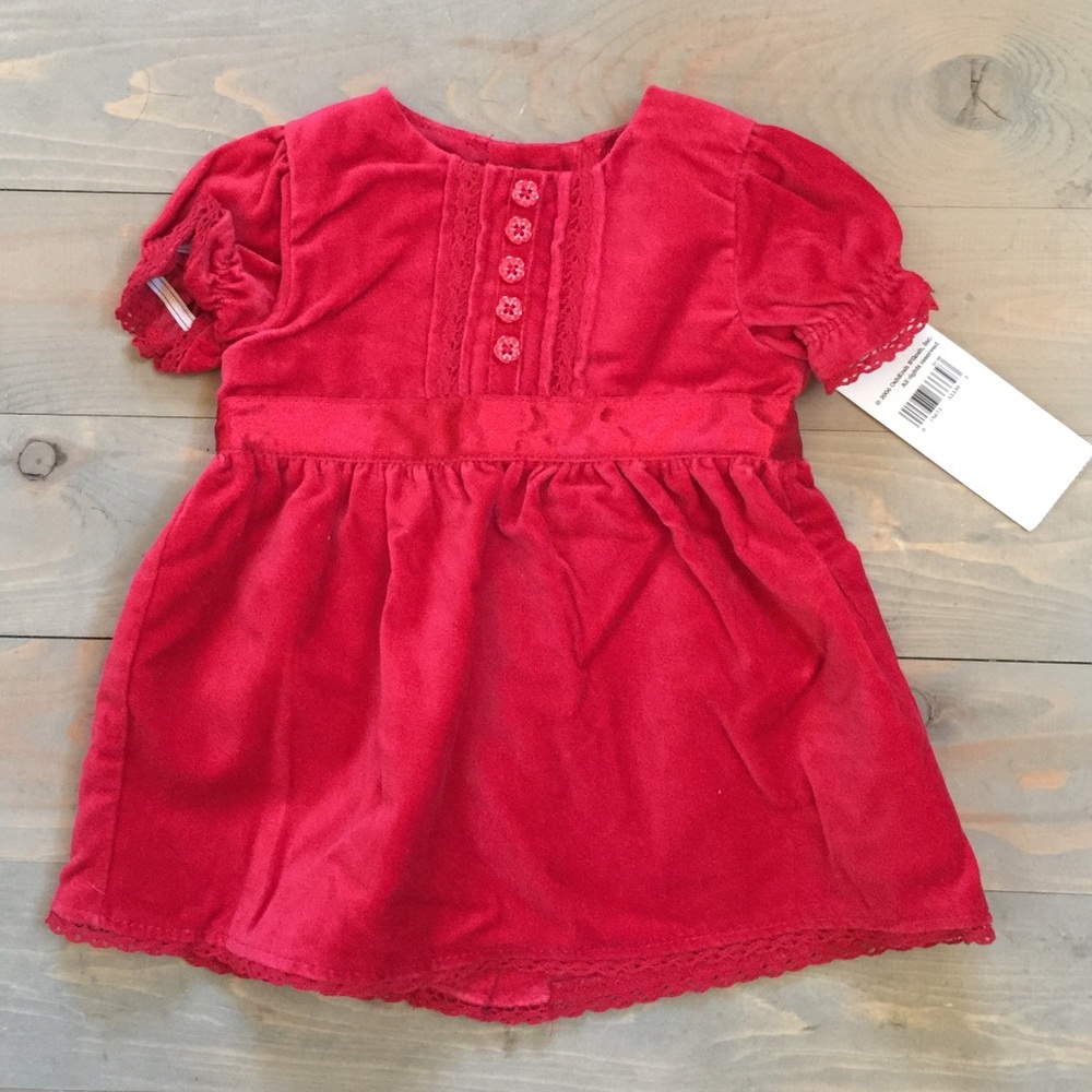 [Oshkosh] 3 months Red Velvet Party Dress