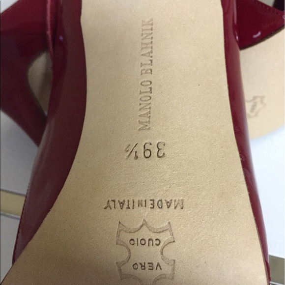 Manolo Blahnik Red Patent Heels - Picture 3 of 7