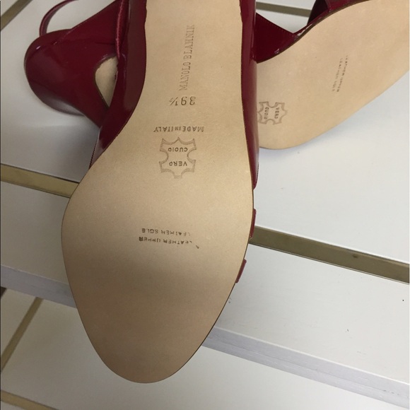 Manolo Blahnik Red Patent Heels - Picture 4 of 7