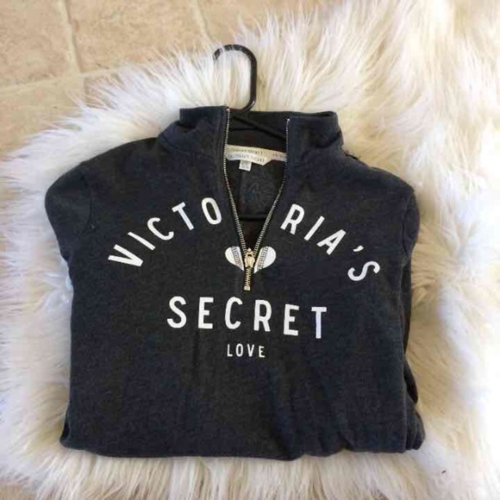 Victoria's Secret Angels Grey Half Zip Tunic