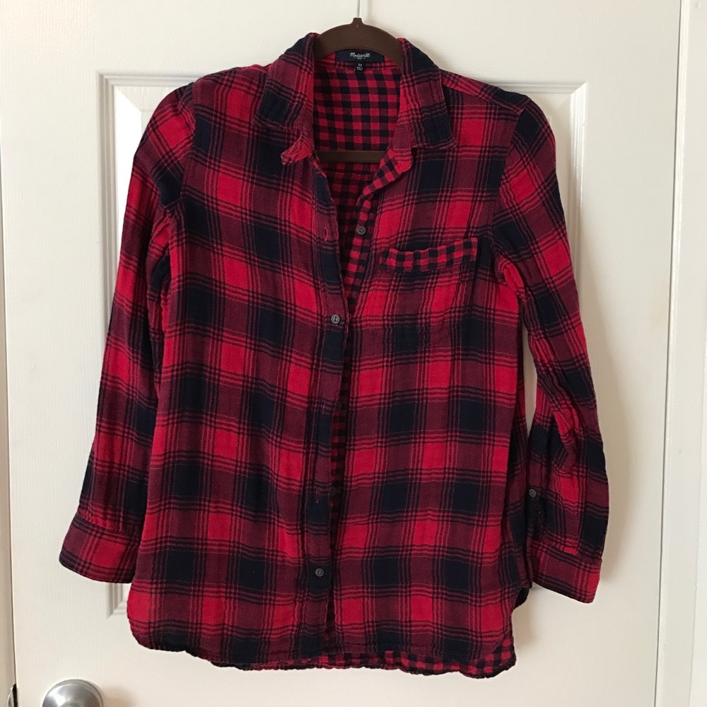 Madewell flannel plaid shirt