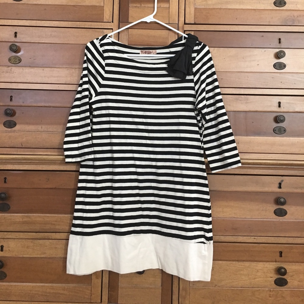 Black/Cream stripe tunic