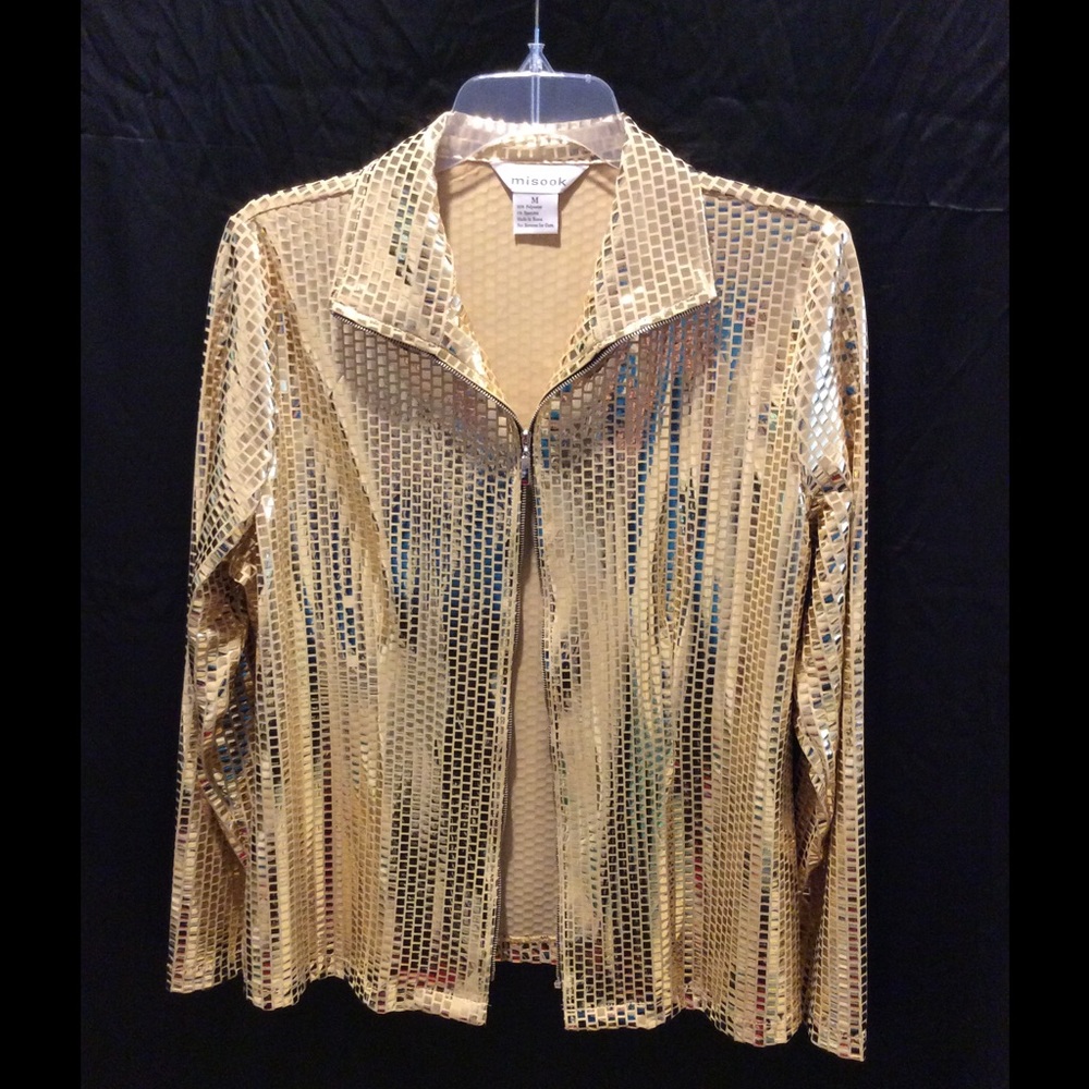 Gold flashy sequin Misook jacket