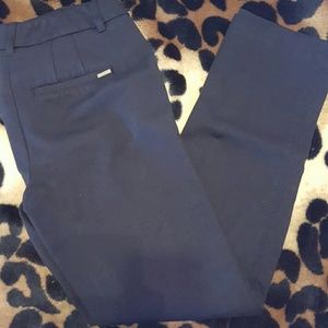 WHBM Navy Slim Ankle Slacks
