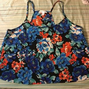 Floral tank top blouse
