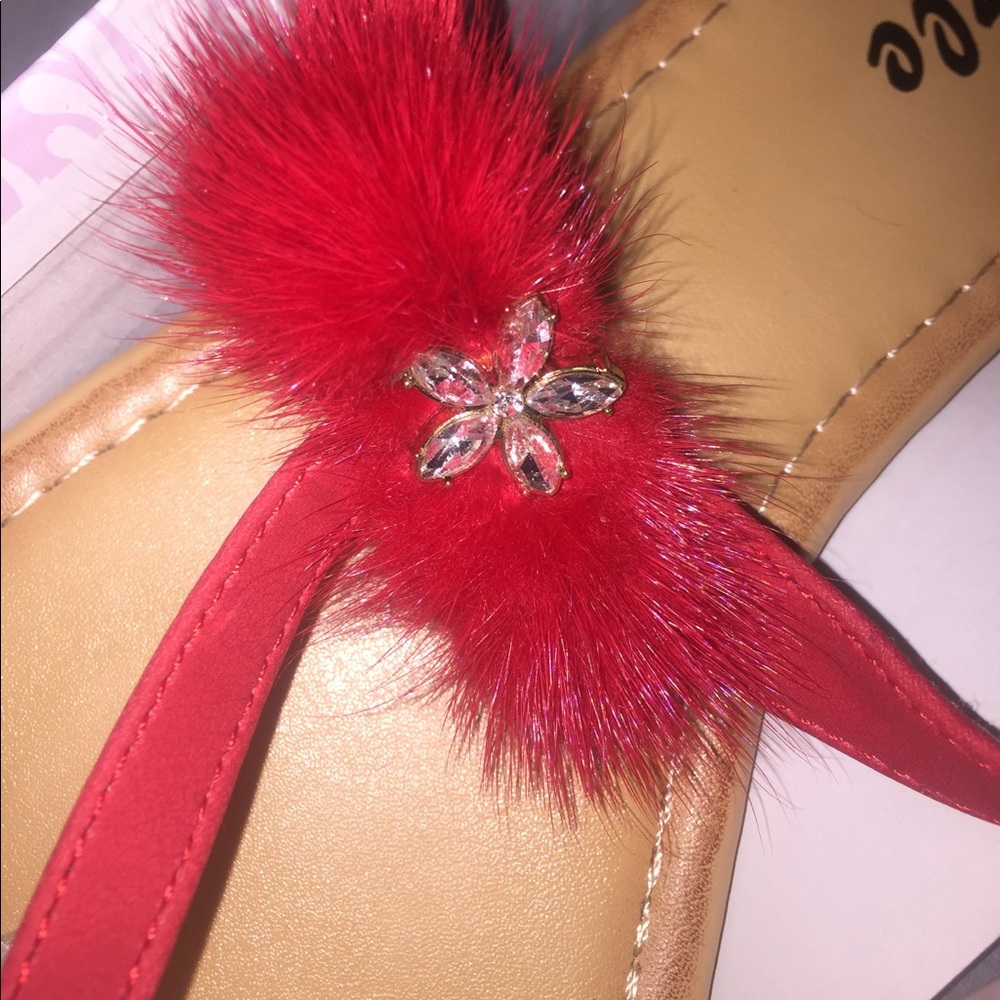 Red Puzzle Sandals - Picture 2 of 2