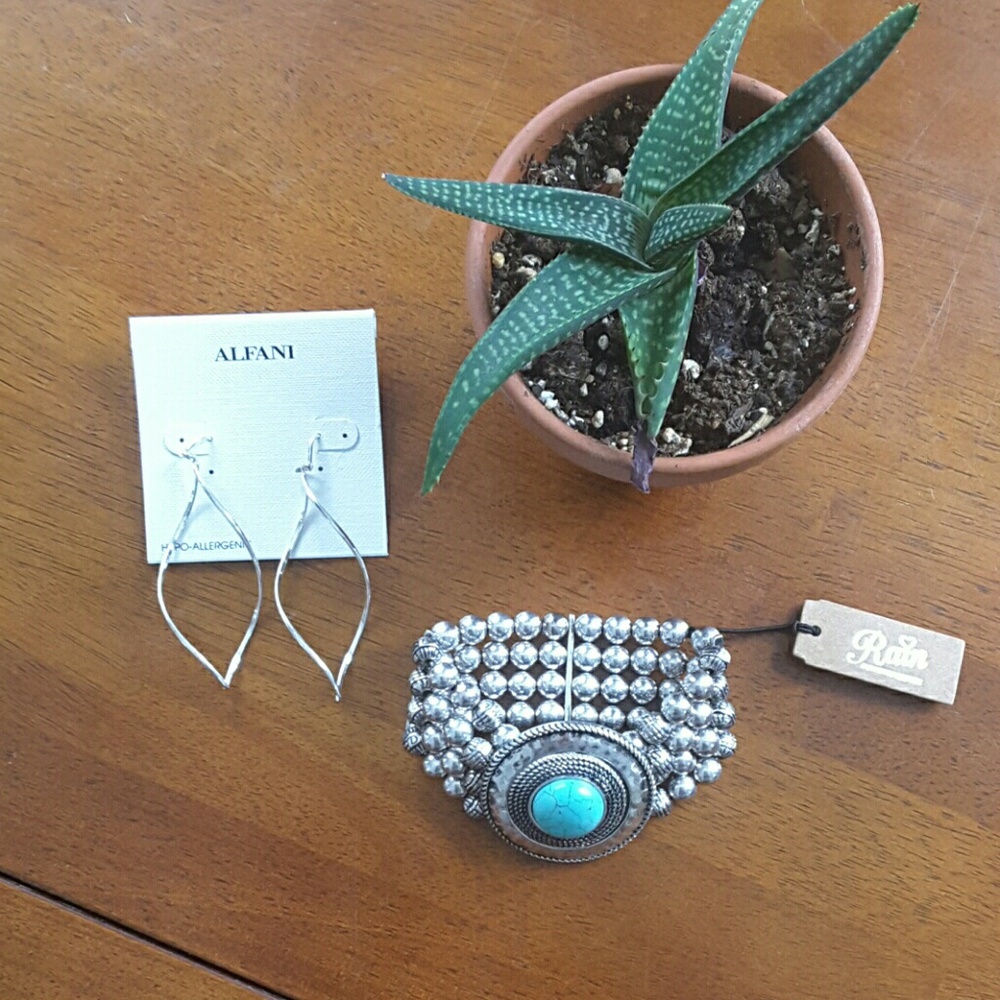 Alfani Earnings  & Rain Bracelet