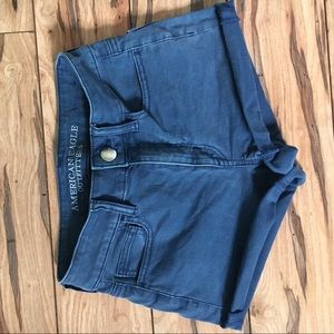 Semi-High Waisted Blue Shorts from American Eagle!