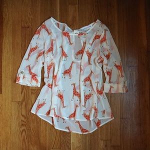 Modcloth Daily Lunch Date Top in Giraffe Print