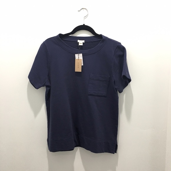 J. Crew Factory Tops - Jcrew Navy Boxy Tee Size Large