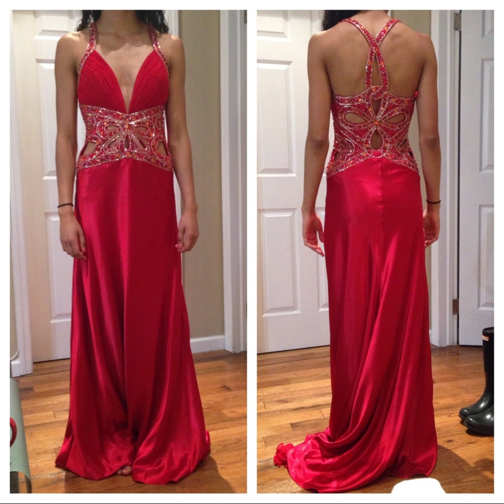 Red Prom Formal Dress