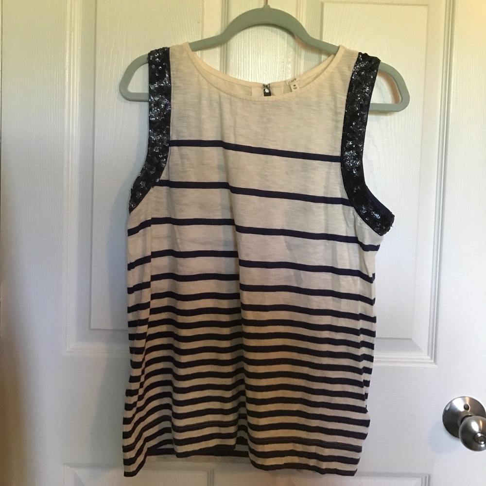 J. Crew striped sequin top