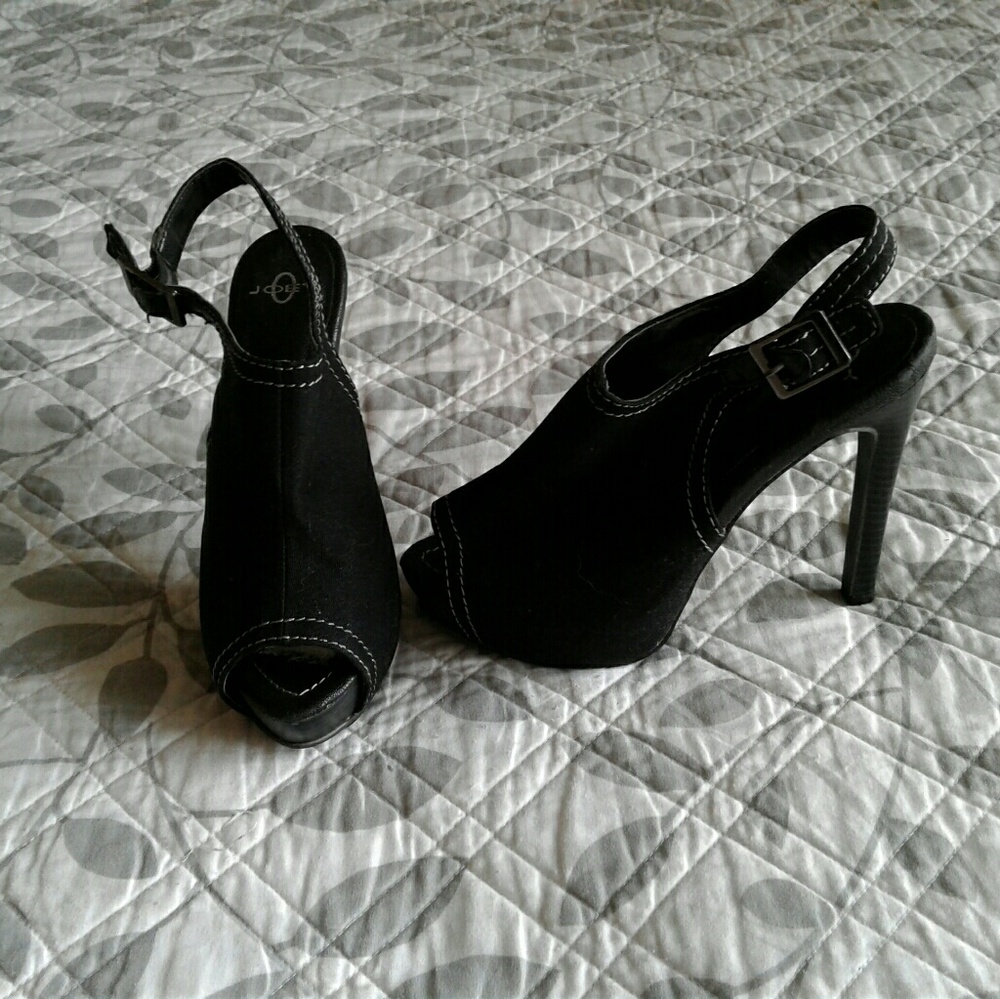 Black slingback Joey heels