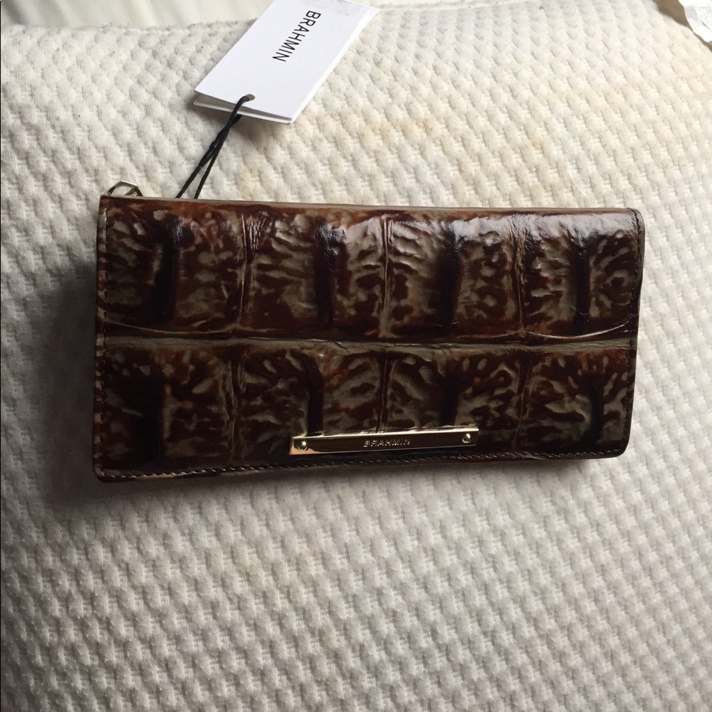 NWT Brahmin Ady Wallet in Espresso Orinoco