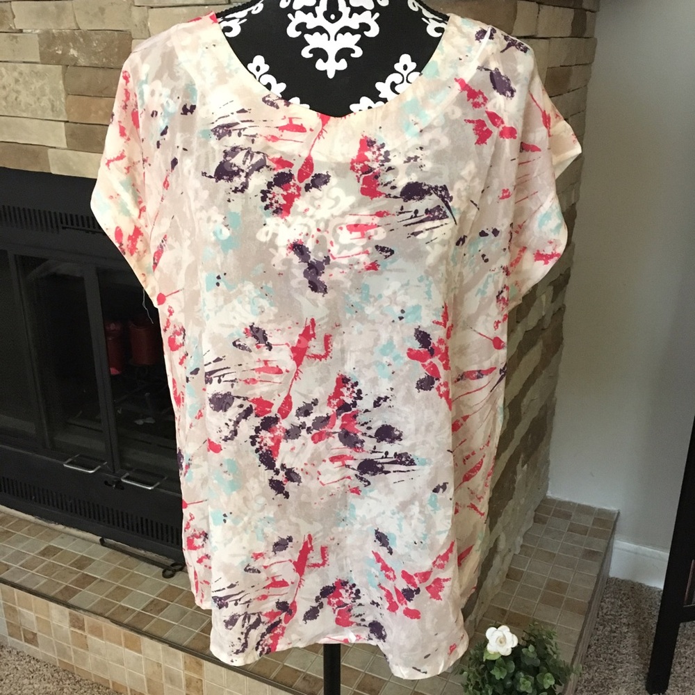 Forever 21 Paint Splatter Shirt, Size Large