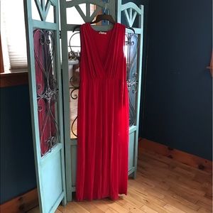 Sheer Bottom Red Dress