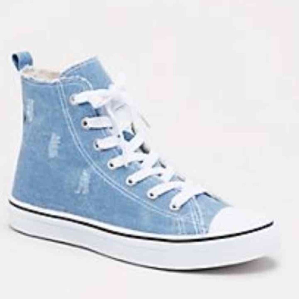 Blue denim high tops