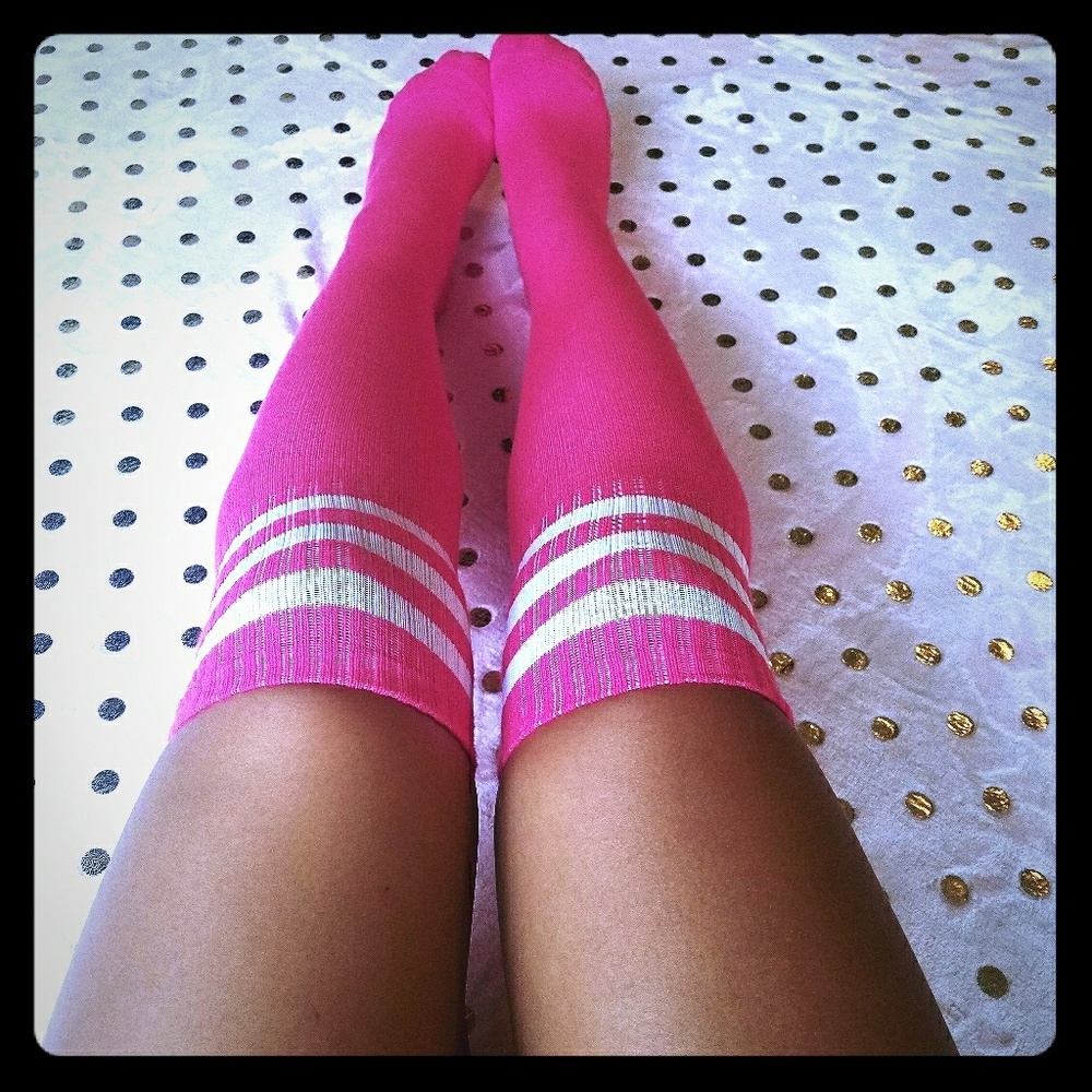 Hot Pink Knee High Socks