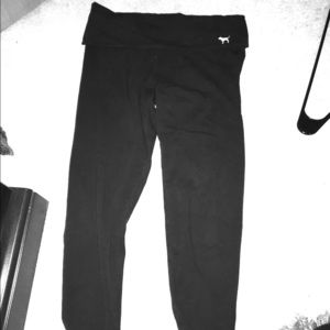 Pink fold over yoga leggings