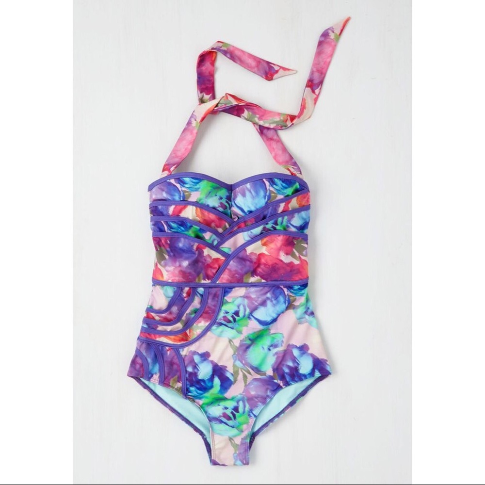 Modcloth One-Piece, Vintage-Style Bathing Suit