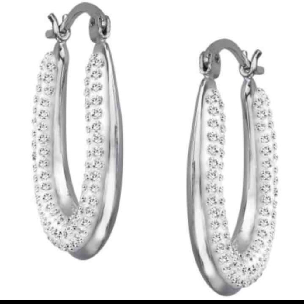 Sterling silver luminescent earrings