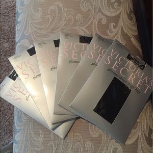 Victoria's Secret Black Lace top thigh highs.