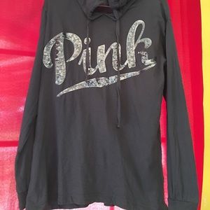 Vs PINk Navy sequined sweater