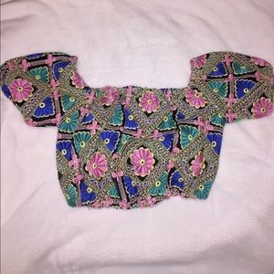 off the shoulder crop top