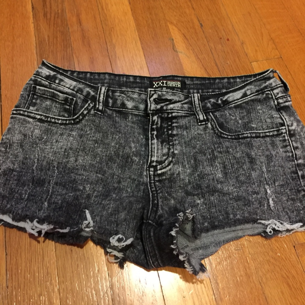 Dark denim shorts