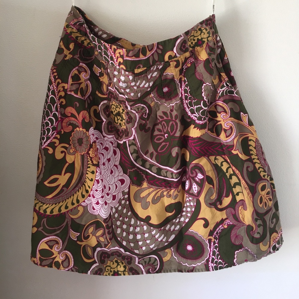 Pleated Floral Skirt M