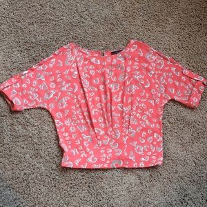 BCBG Jayne Salmon Blouse
