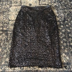 Express sequin pencil skirt
