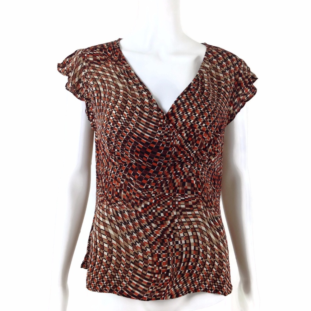 Alfani 100% Silk Blouse Top