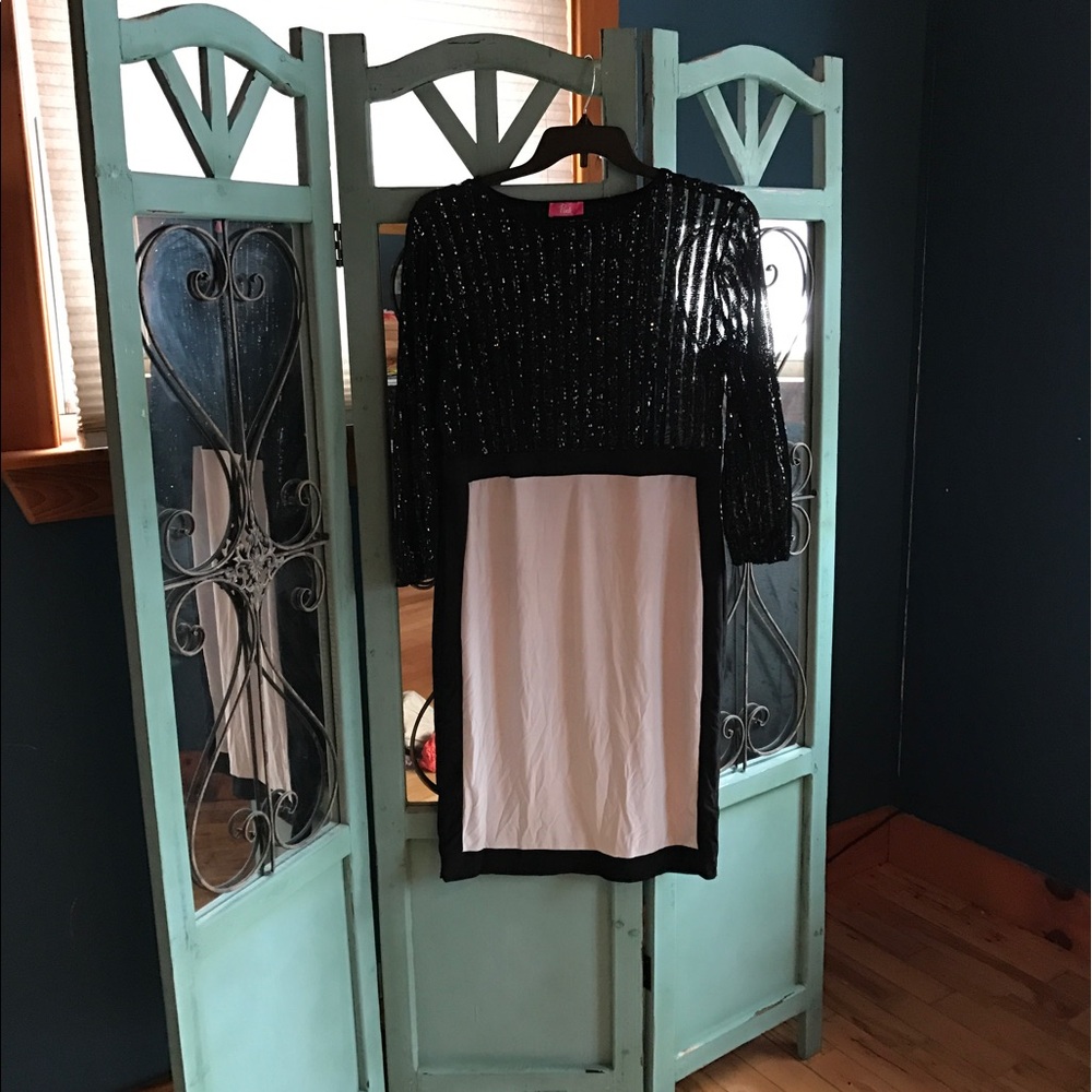 Sheer Top Sequined Bodycon