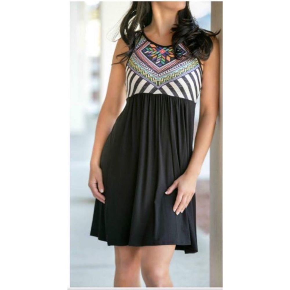 🍍Aztec Skater Dress