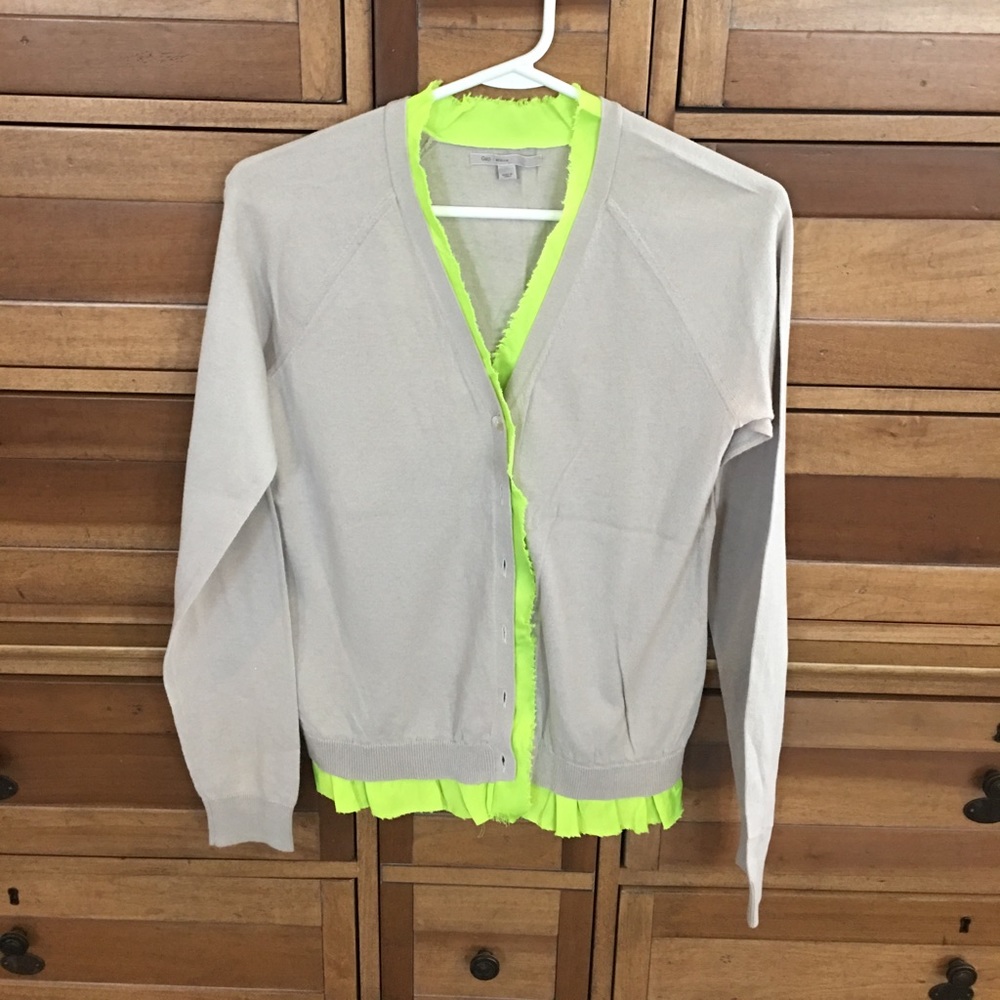 V-neck button up sweater