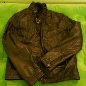 Barneys Leather Moto Jacket
