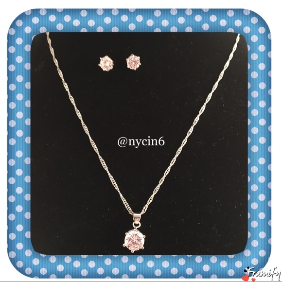 Cubic Zircon Necklace/Ring/ Engagement Set - Picture 3 of 5