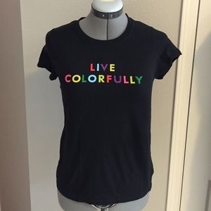 Kate spade live colorfully tee shirt