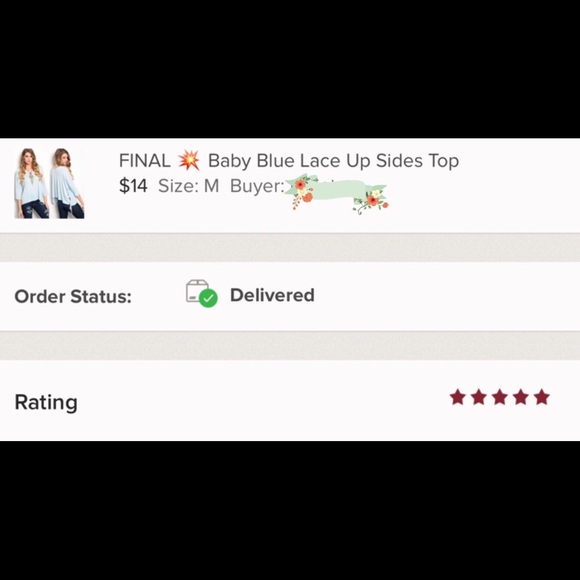 Clearance 🌸 Baby Blue Lace Up Sides Top - Picture 8 of 8