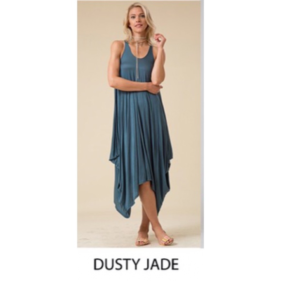 Dusty Jade Sleeveless Harlem Dress - Picture 4 of 6