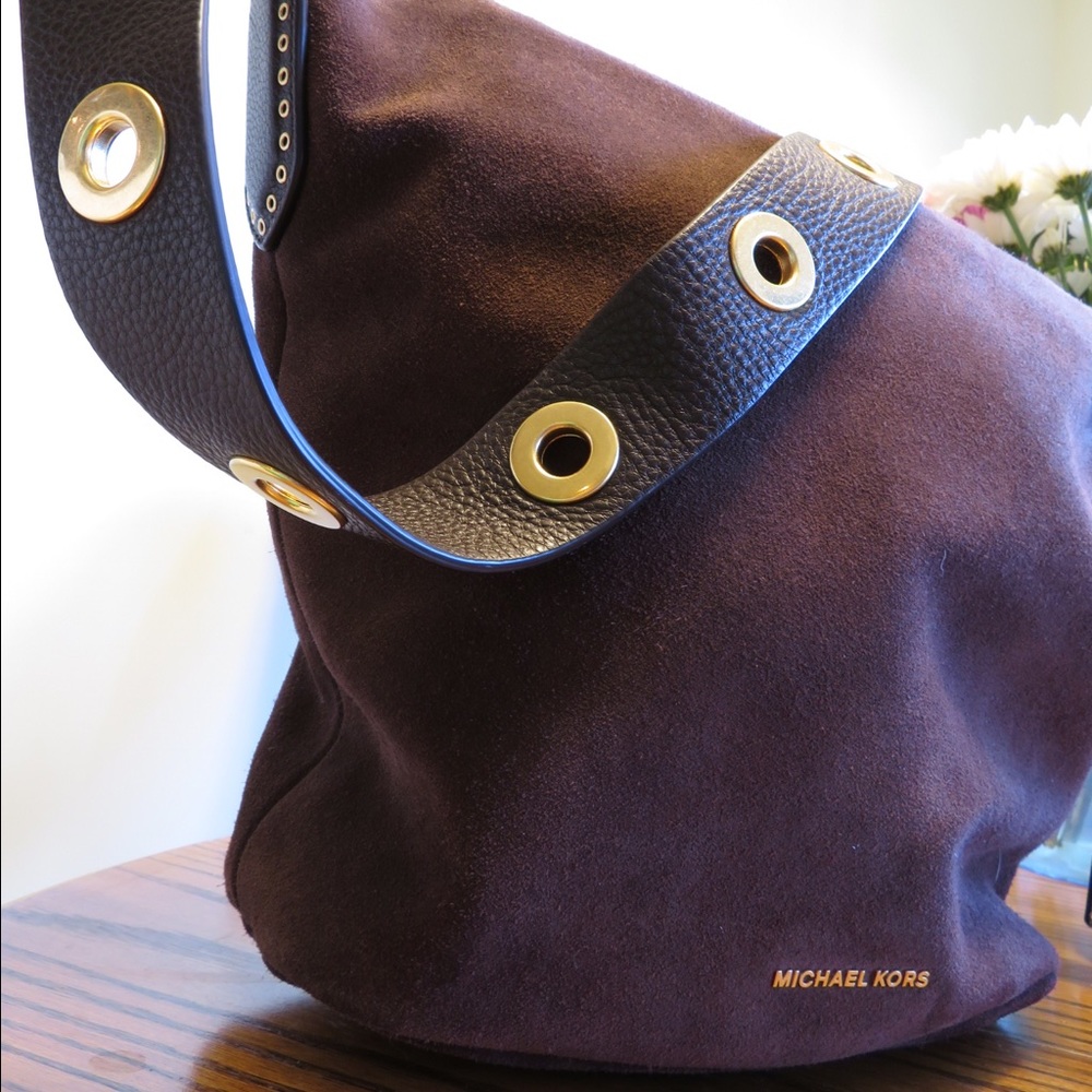 Michael Kors suede hobo bag