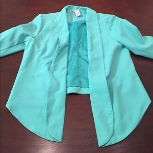 Mint green blazer!