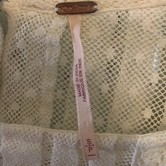 Free People Boho Lace Top, Size Small - Picture 2 of 4