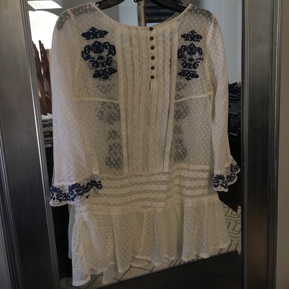 Free People Boho Lace Top, Size Small - Picture 4 of 4