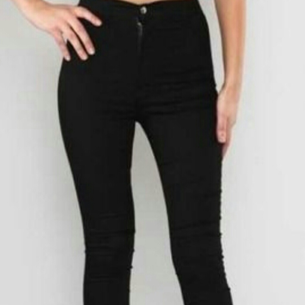 Black High Waist Skinny Jeans