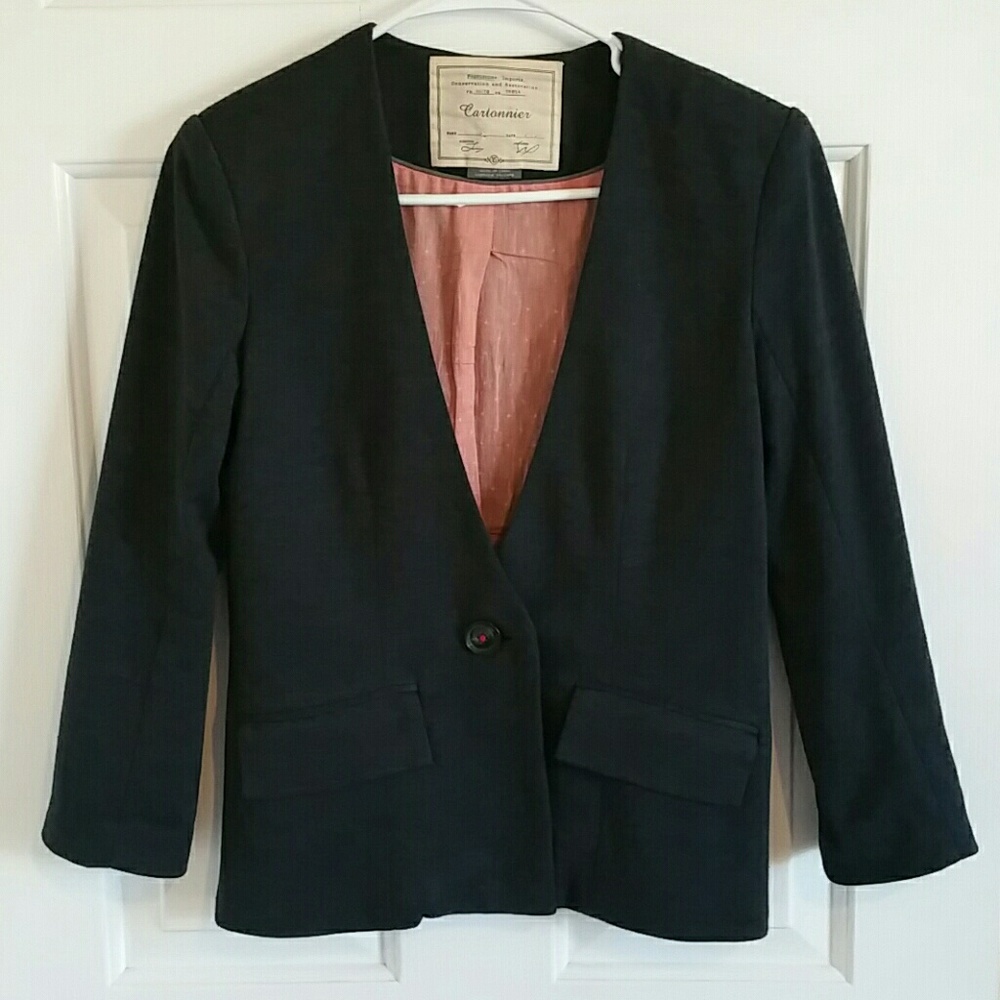 Anthropologie cartonnier gray jacket